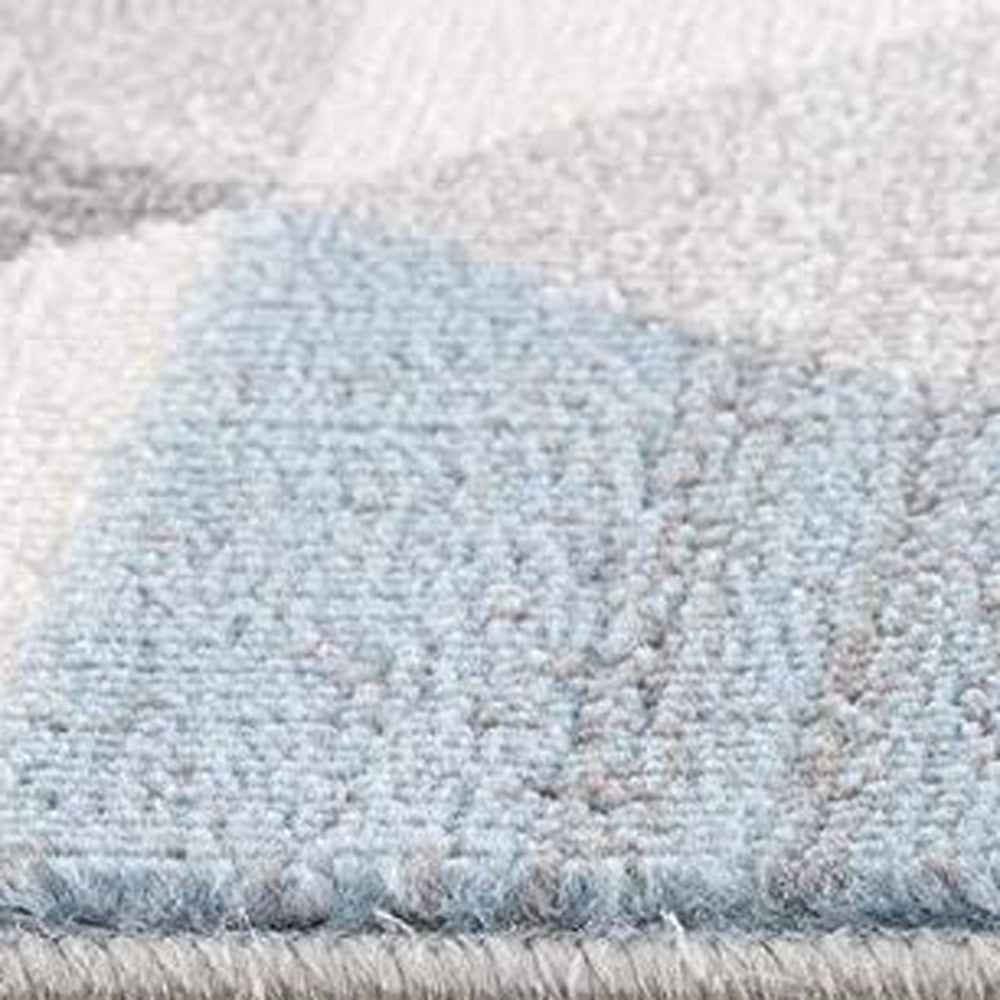 2’ X 20’ Navy Blue Geometric Diamond Runner Rug