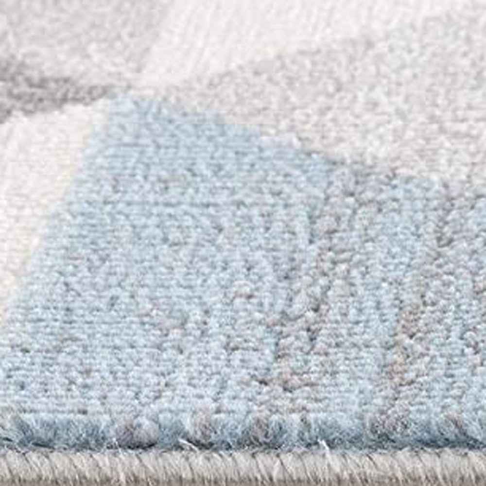 2’ X 13’ Navy Blue Geometric Diamond Runner Rug