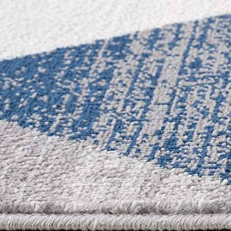 2’ X 13’ Navy Blue Geometric Diamond Runner Rug