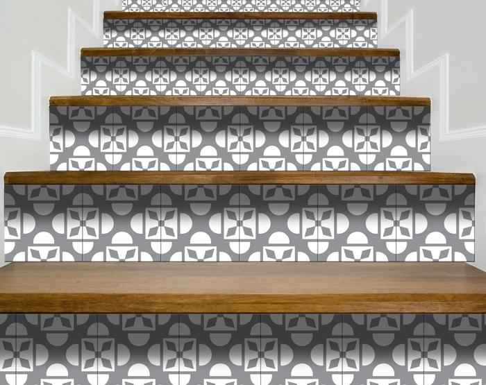 7" X 7" Light Gray And White Coli Peel And Stick Tiles