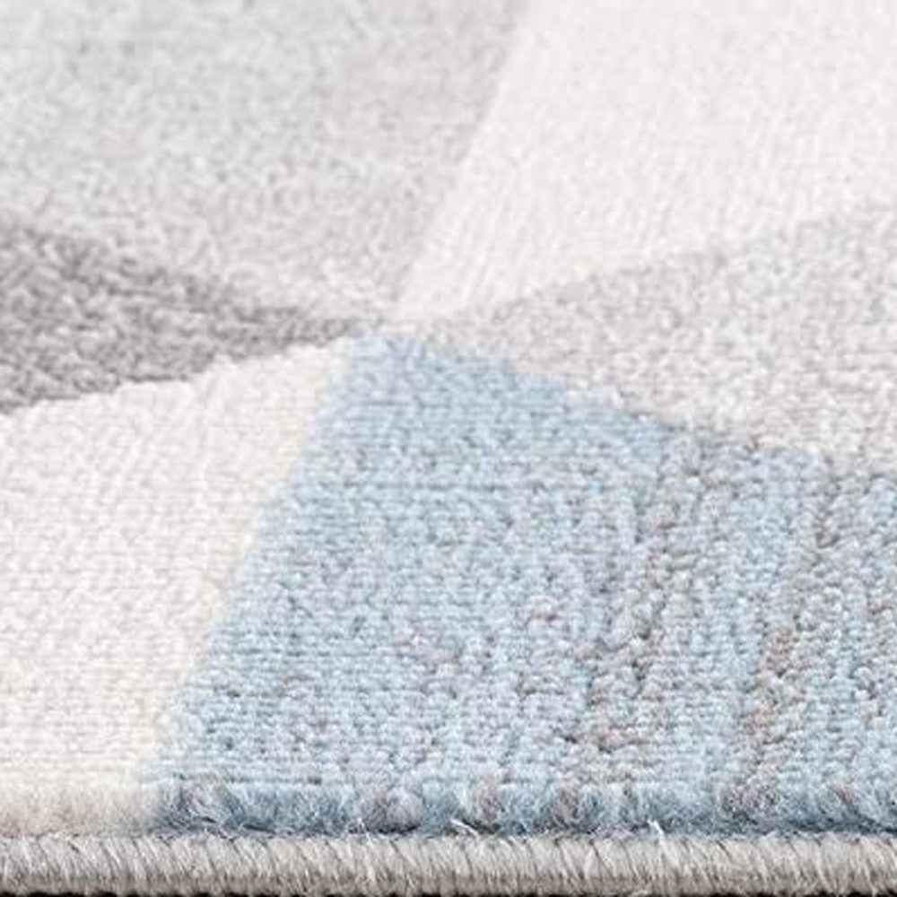 2’ X 3’ Navy Blue Geometric Diamond Scatter Rug