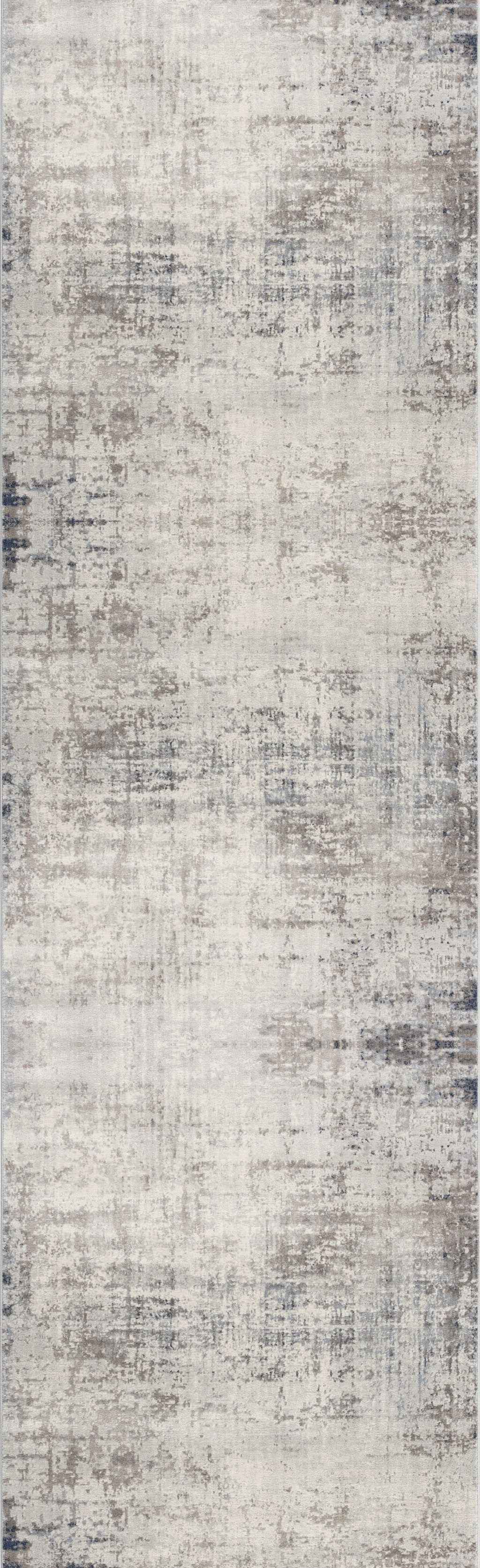 2’ X 8’ Navy Blue Distressed Striations Runner Rug