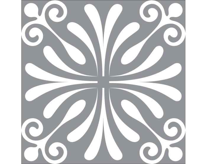 7" X 7" Gray And White Spire Peel And Stick Removable Tiles