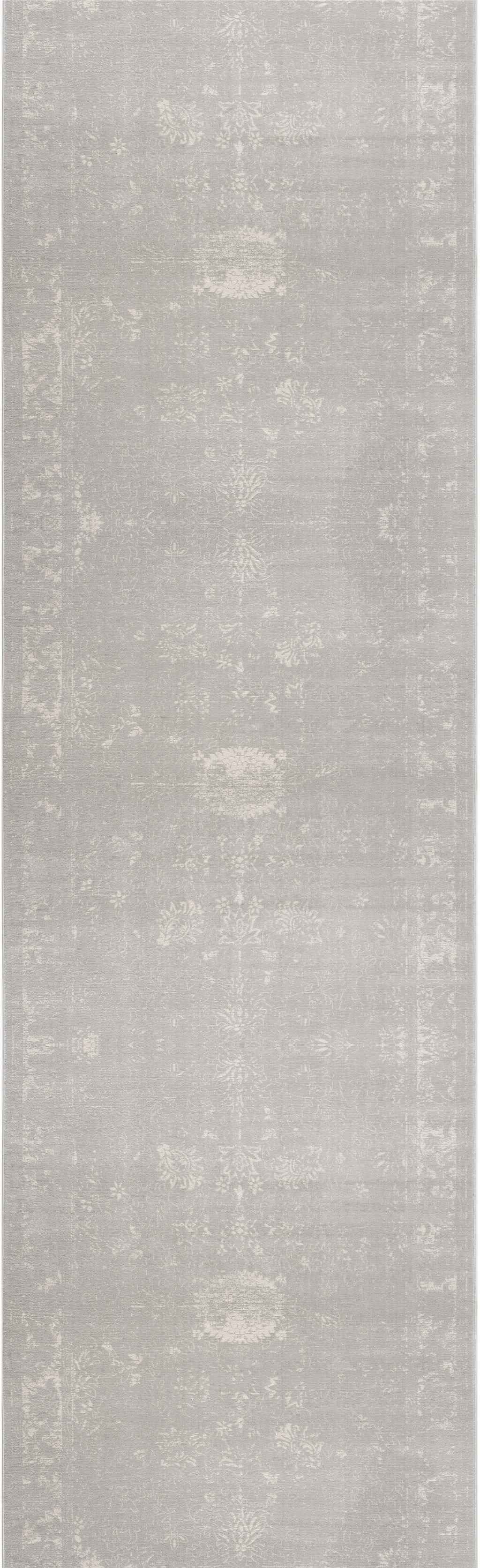 2’ X 8’ Modern Gray Distressed Runner Rug