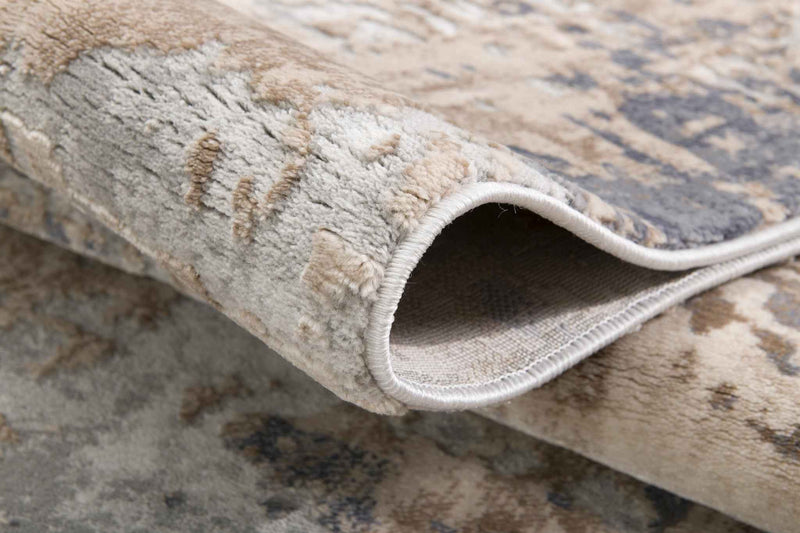 8' X 10' Beige Abstract Dhurrie Area Rug