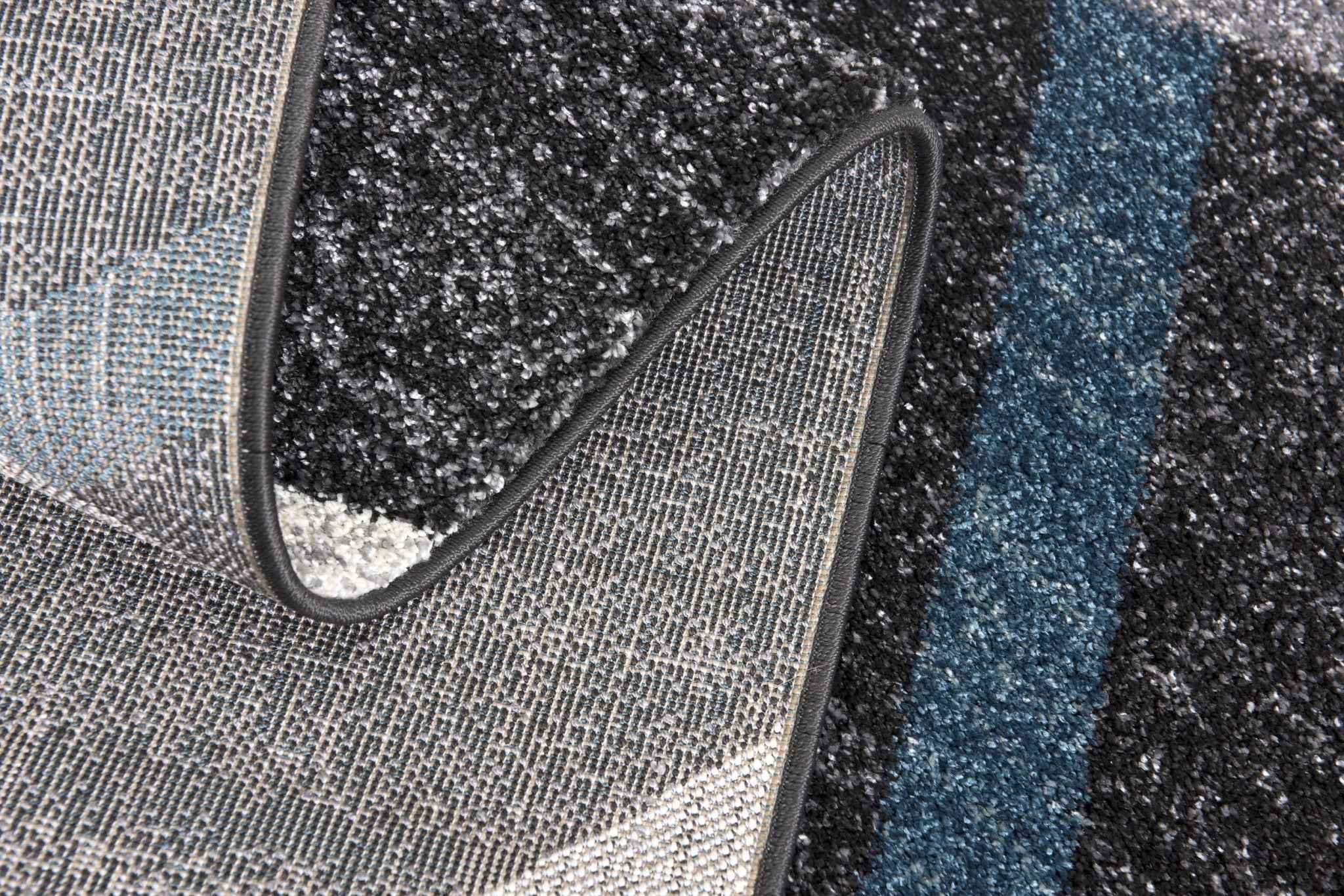 5’ X 8’ Distressed Black And Gray Abstract Area Rug