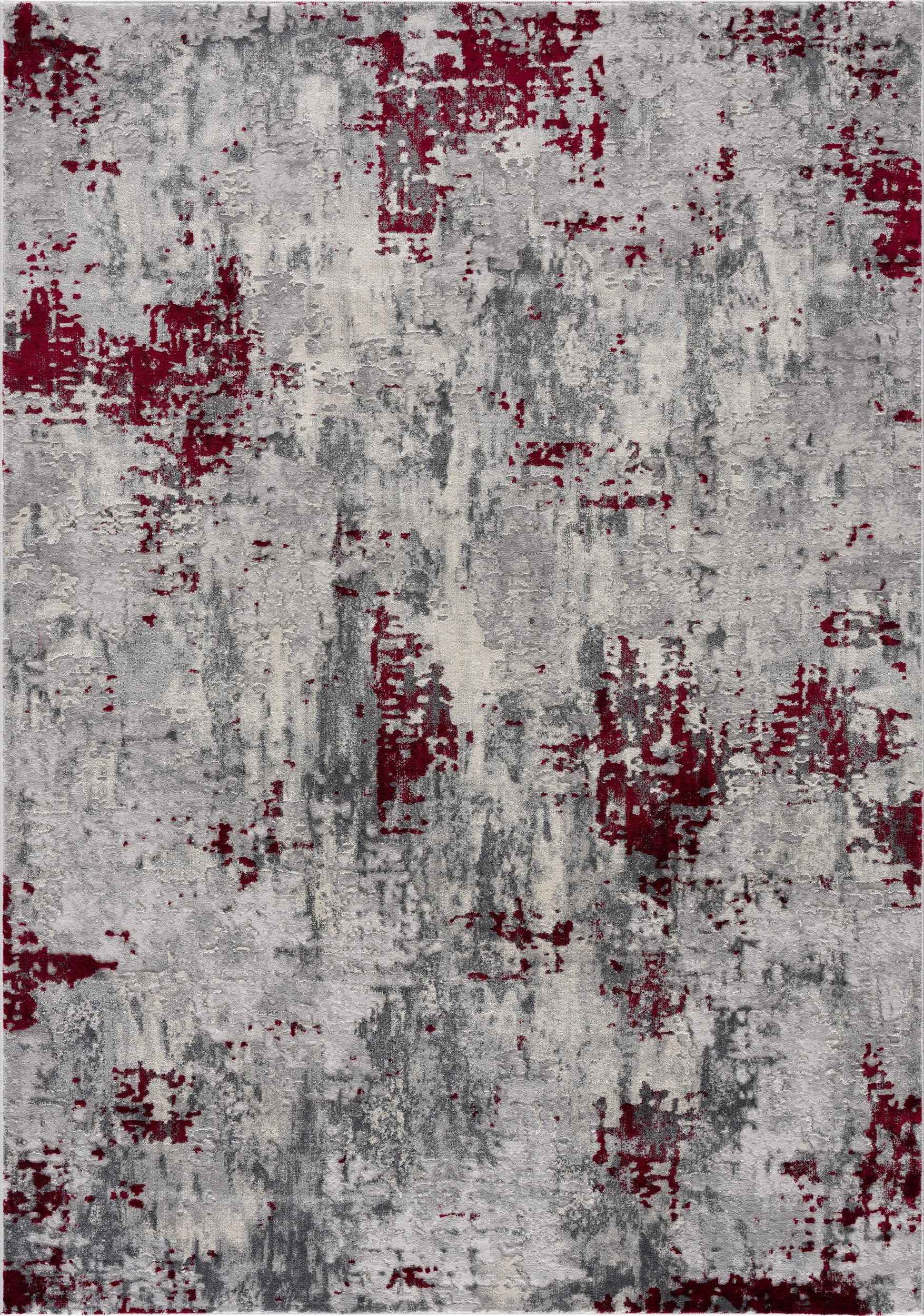8' X 10' Red Abstract Dhurrie Area Rug