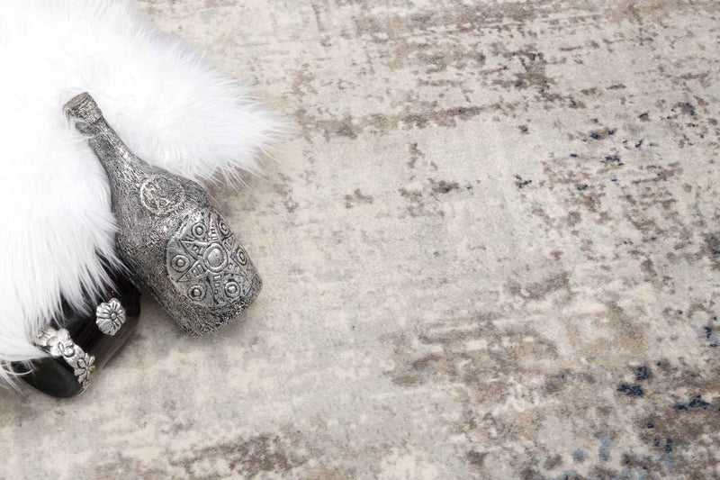 2’ X 5’ Navy Blue Distressed Striations Area Rug