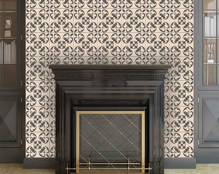 6" X 6" Charcoal Orchid Peel And Stick Removable Tiles