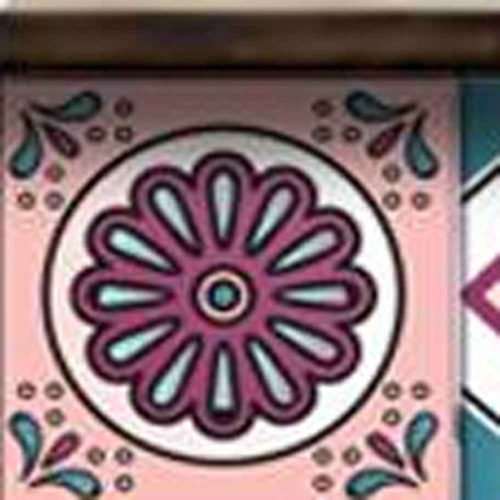 4" X 4" Vintage Turq Blush And Mauve Peel And Stick Removable Tiles