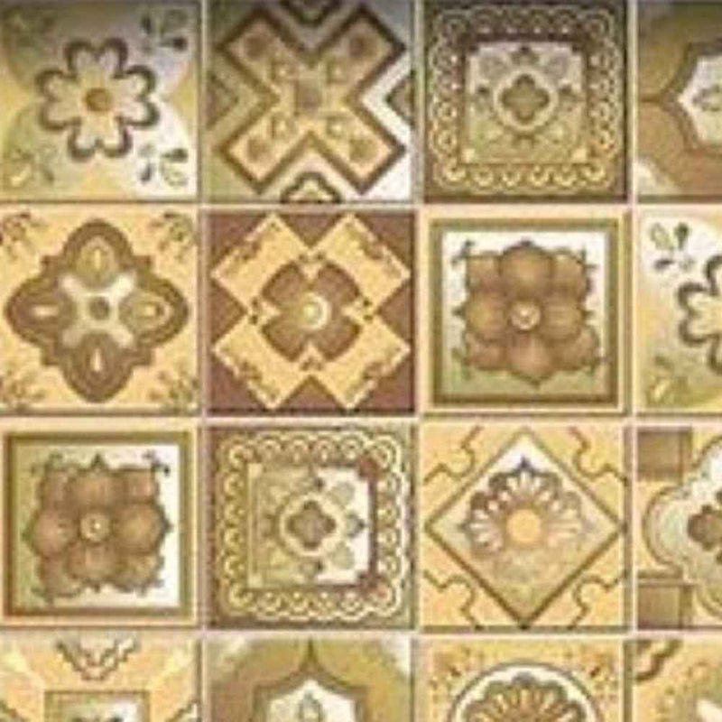 8" X 8" Vintage Beige And White Peel And Stick Removable Tiles