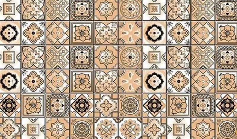 8" X 8" Shades Of Taupe Mosaic Peel And Stick Removable Tiles