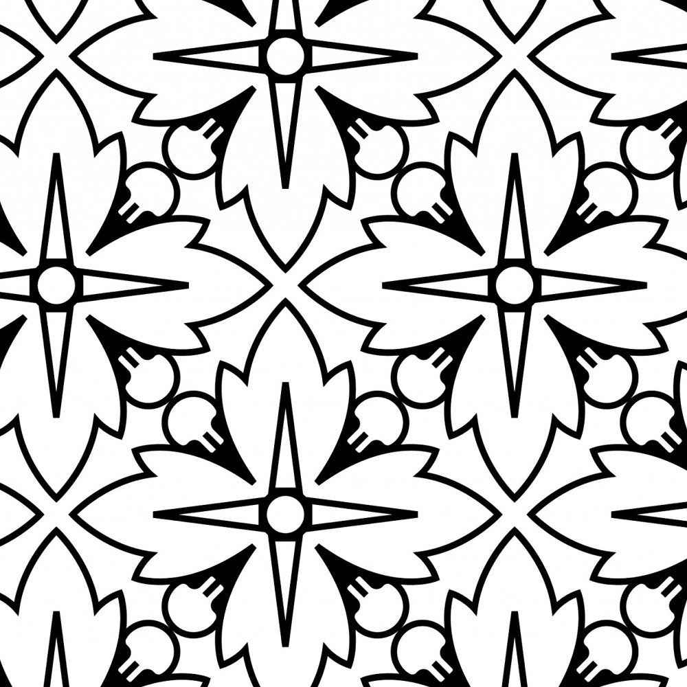 5" X 5" Black And White Silo Peel And Stick Removable Tiles