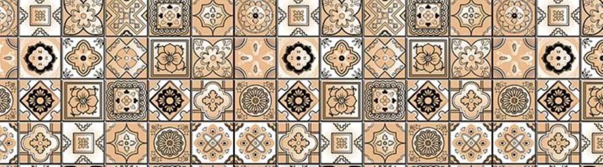 6" X 6" Shades Of Taupe Mosaic Peel And Stick Removable Tiles