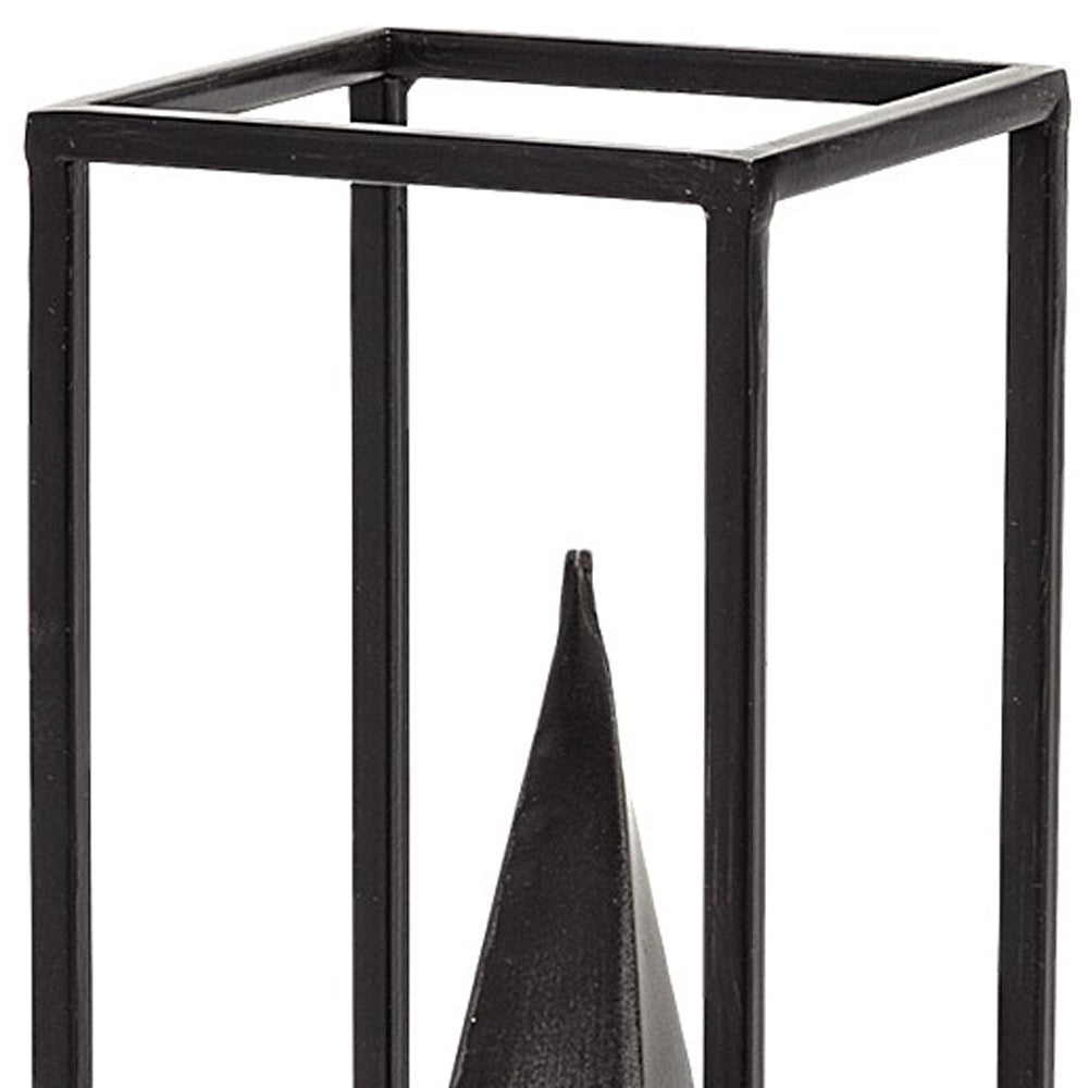 13" Black Metal Tabletop Sculpture - GreatEagleInc