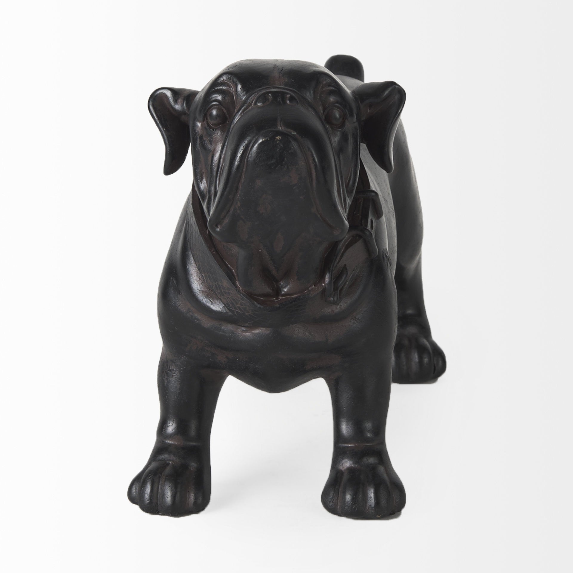 8" Black Polyresin Dog Tabletop Sculpture - GreatEagleInc