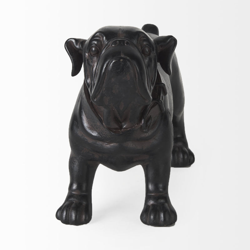 8" Black Polyresin Dog Tabletop Sculpture - GreatEagleInc