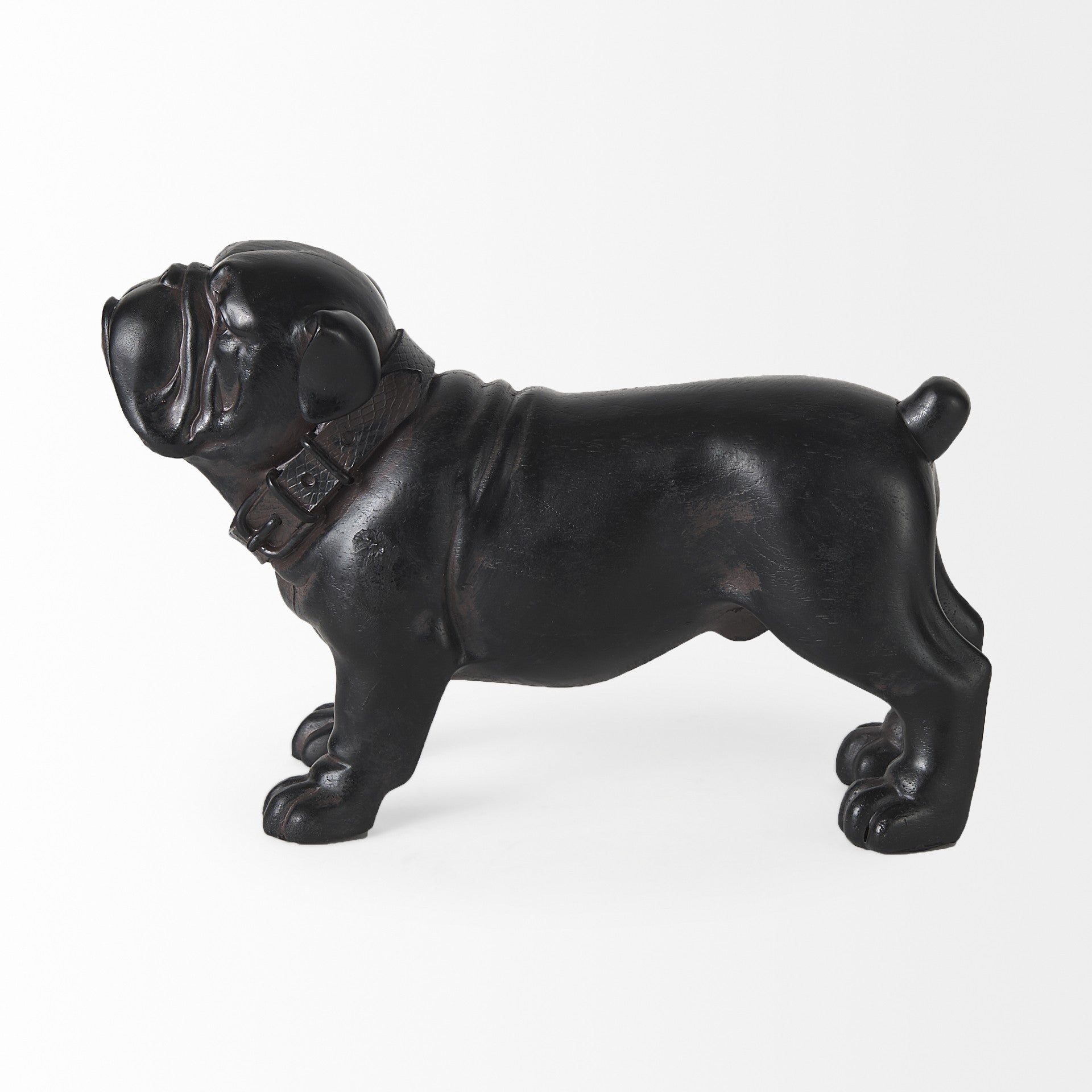 8" Black Polyresin Dog Tabletop Sculpture - GreatEagleInc