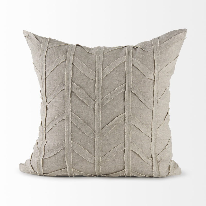 Light Gray Chevron Textured Pillow Cover - Home Decor