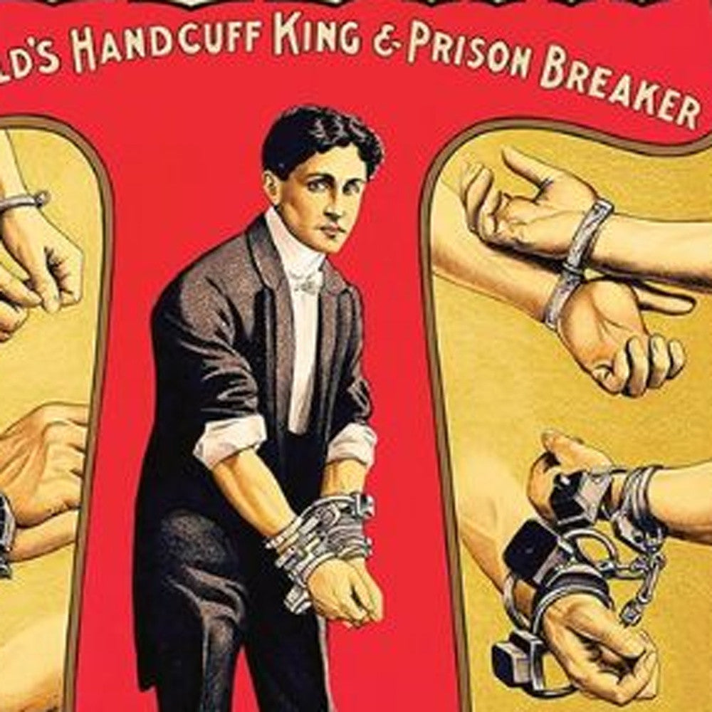 16" X 24" Houdini Handcuff King Vintage Magic Poster Wall Art - Home & Garden