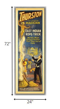 24" X 72" Thurston Rope Trick Vintage Magic Poster Wall Art - Home & Garden