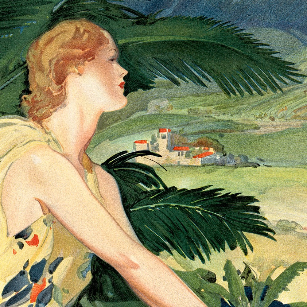 Vintage 1934 California Travel Unframed Print Wall Art - Home Decor