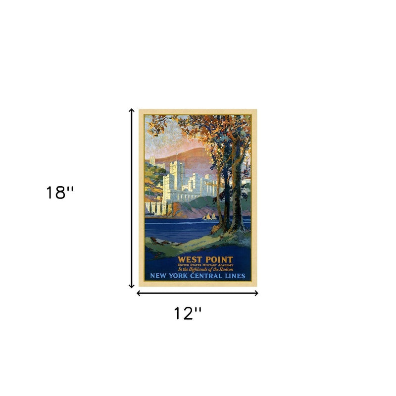 West Point New York Vintage Travel Unframed Print Wall Art - Home Decor