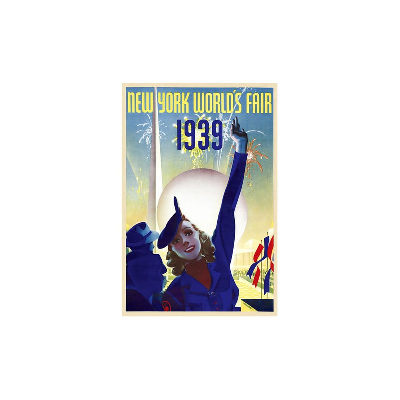 New York 1939 World's Fair Vintage Travel Unframed Print Wall Art - Home Decor