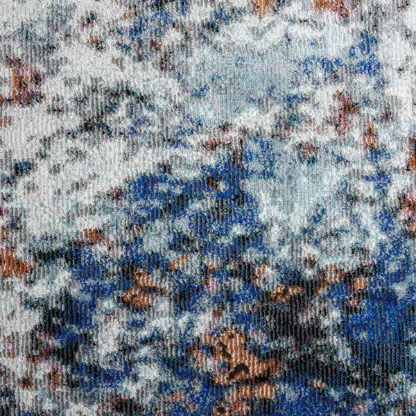 5’ x 8’ Blue and White Abstract Ocean Area Rug Default Title