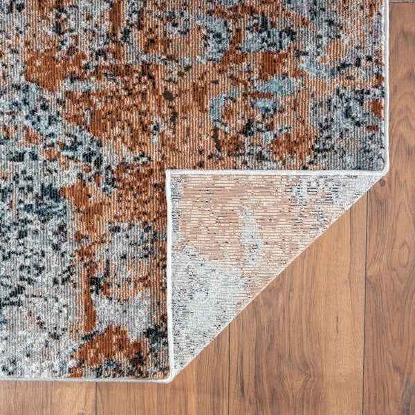 8’ x 10’ Rustic Brown Abstract Area Rug