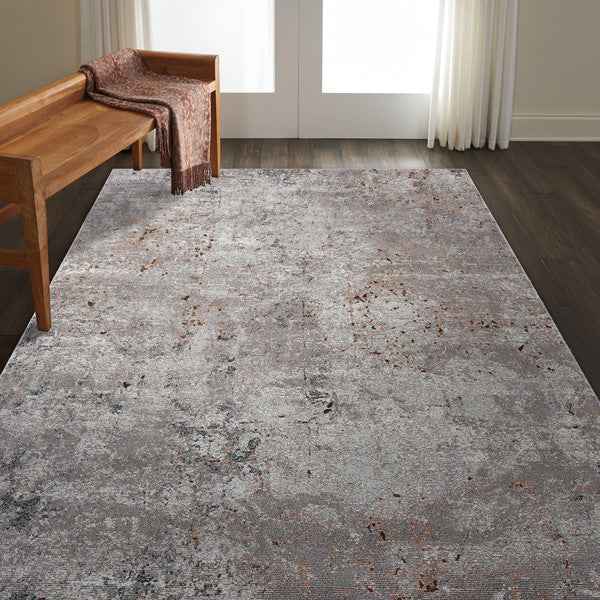 8’ x 10’ Light Gray Modern Abstract Area Rug