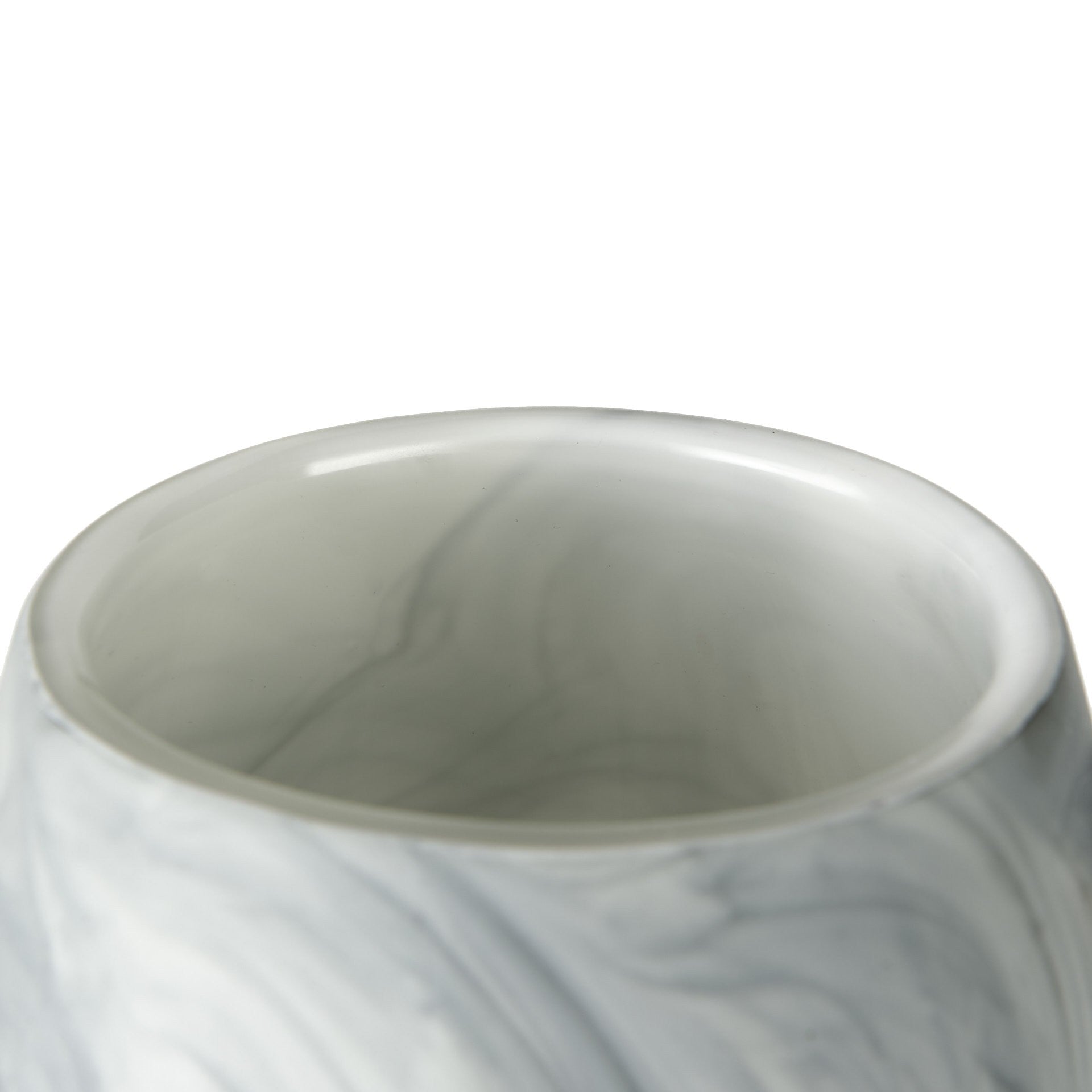 12" Gray And White Abstract Cylinder Crystal Glass Table Vase - Home & Garden