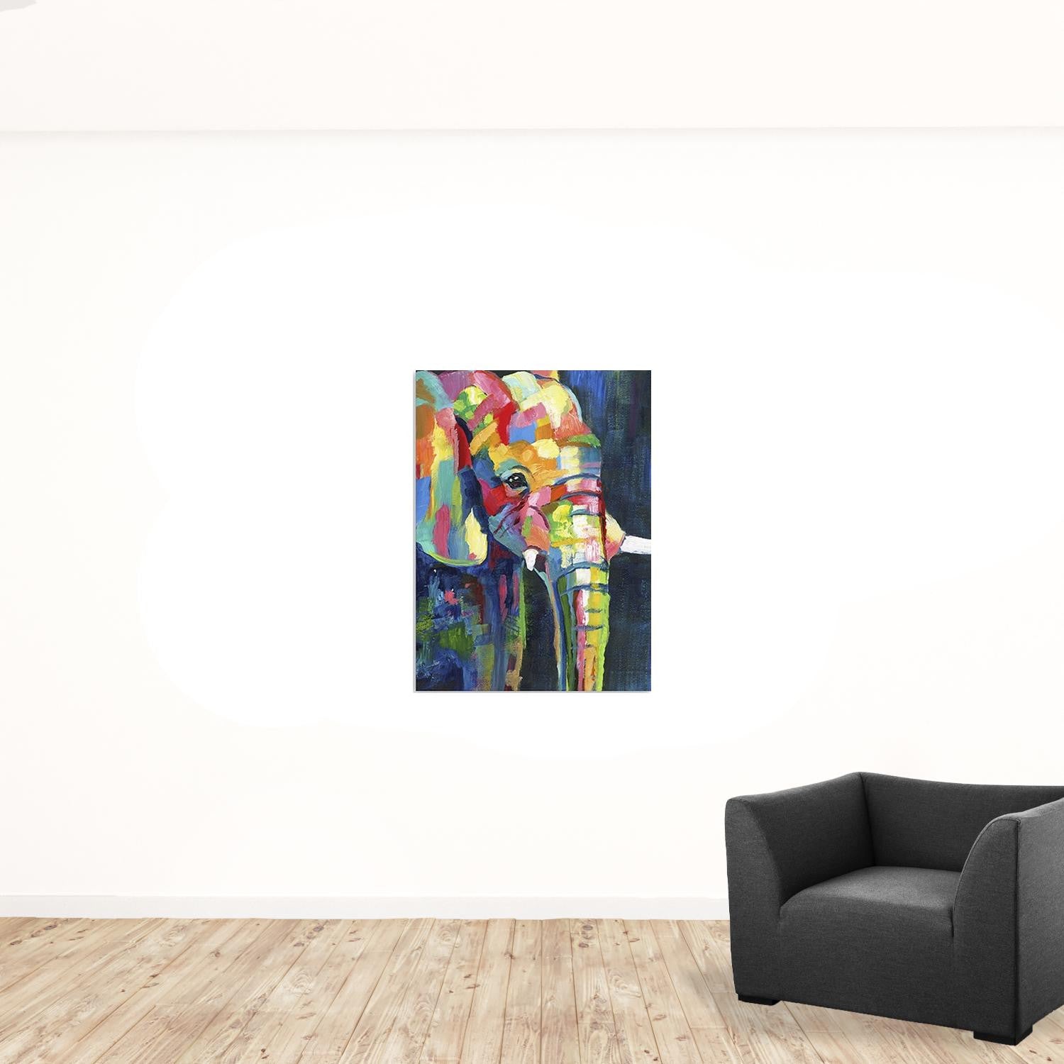 Bright Elephant Unframed Print Wall Art Default Title