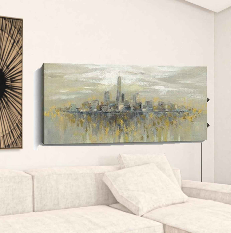 Artistic Manhattan City Skyline Unframed Print Wall Art