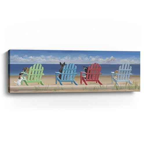 Dogs At The Beach Unframed Print Wall Art