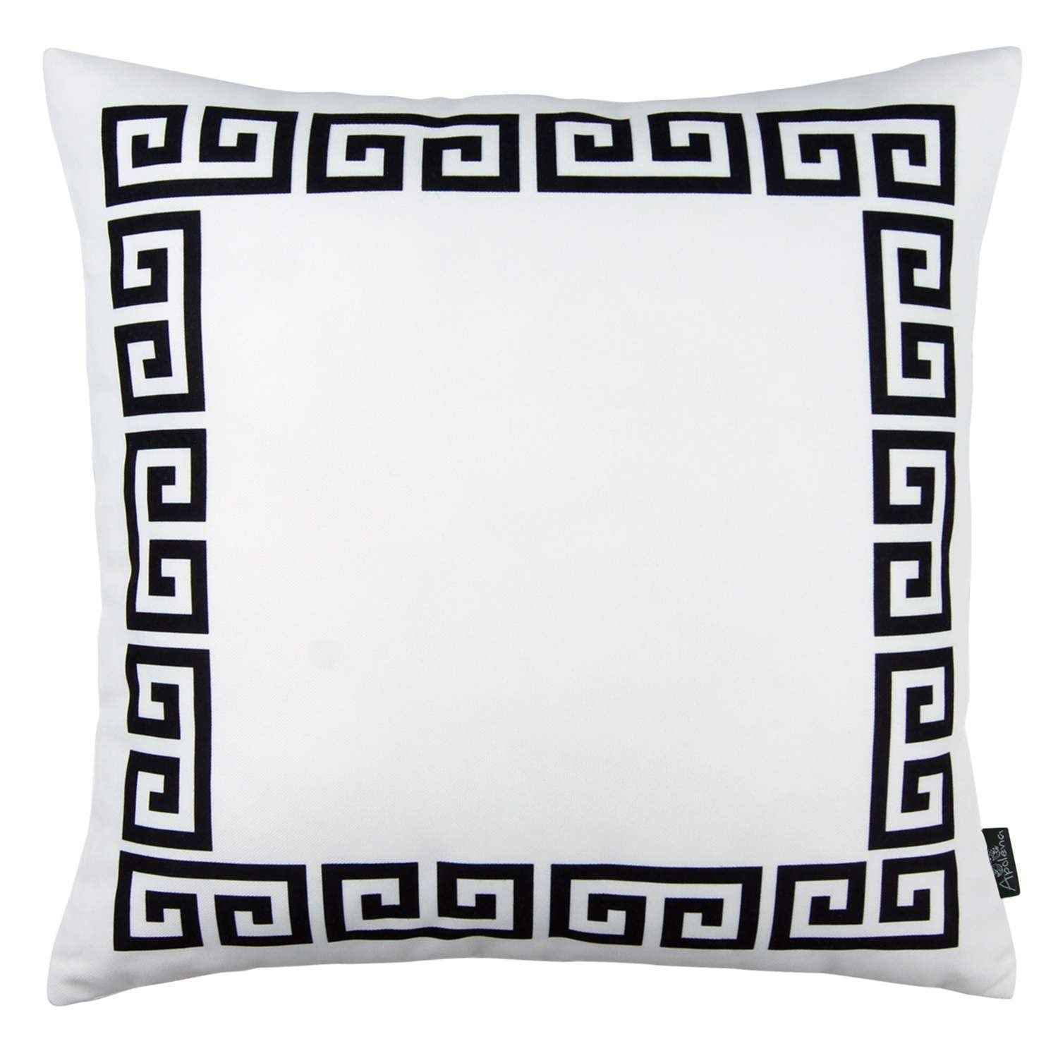 Black and White Greek Key Classic Throw Pillow
