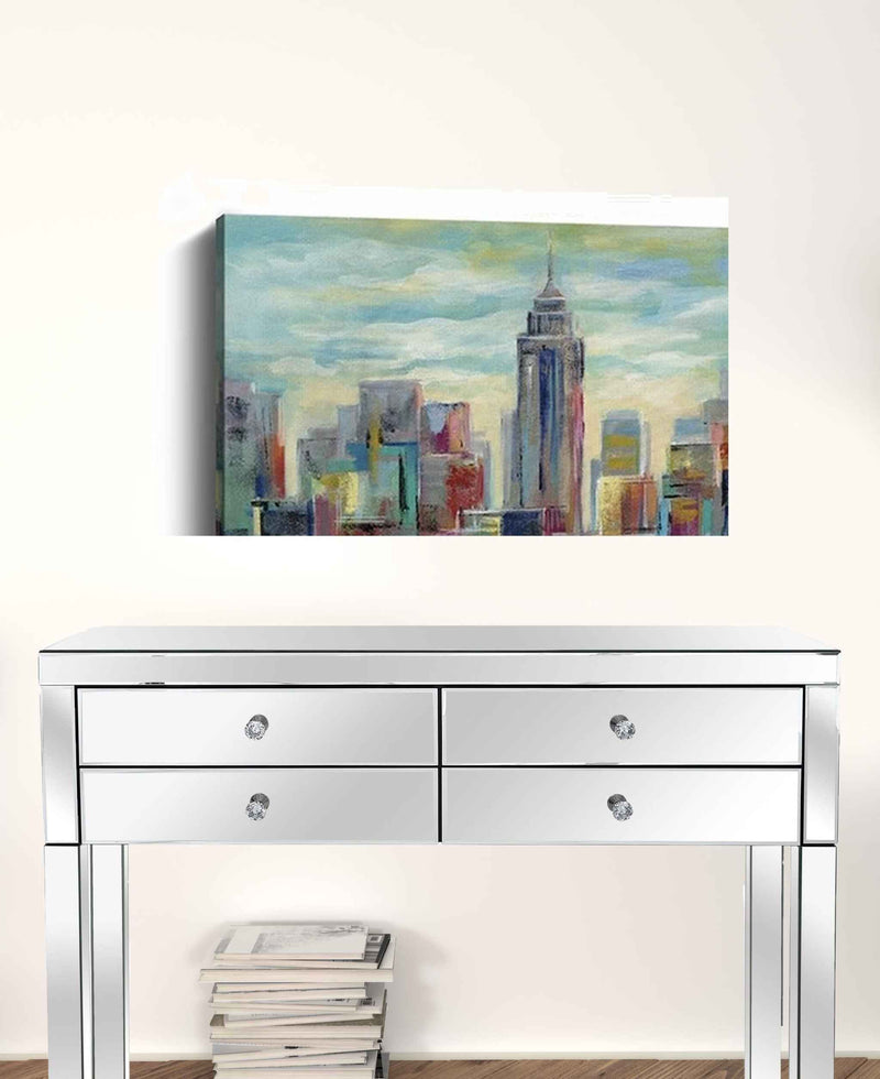 30" x 24" Vibrant NYC Skyline Canvas Wall Art