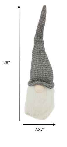 Grey Fabric Gnome with Ultra Long Hat