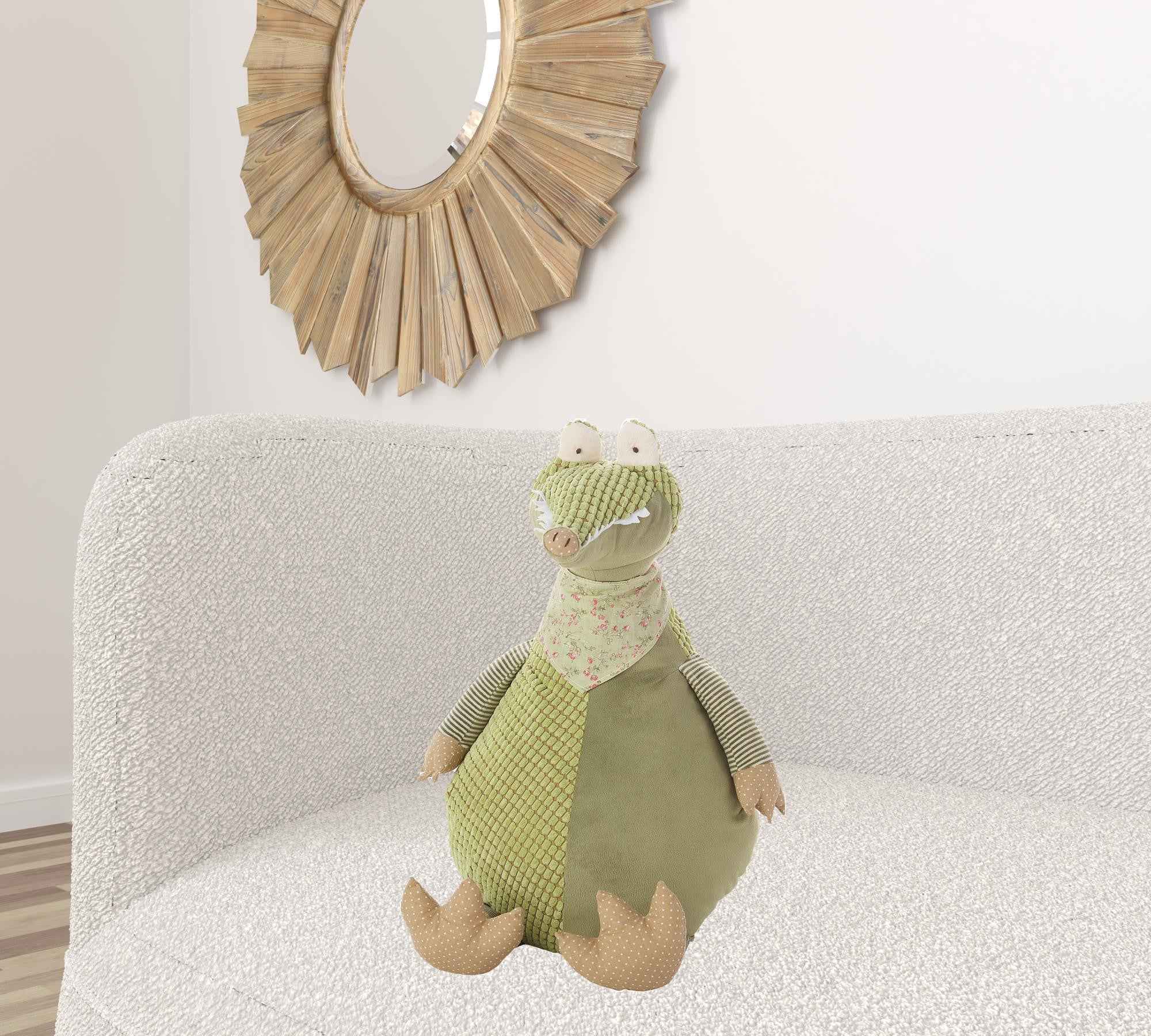 Green 22" X 26" Novelty Polyester Throw Pillow