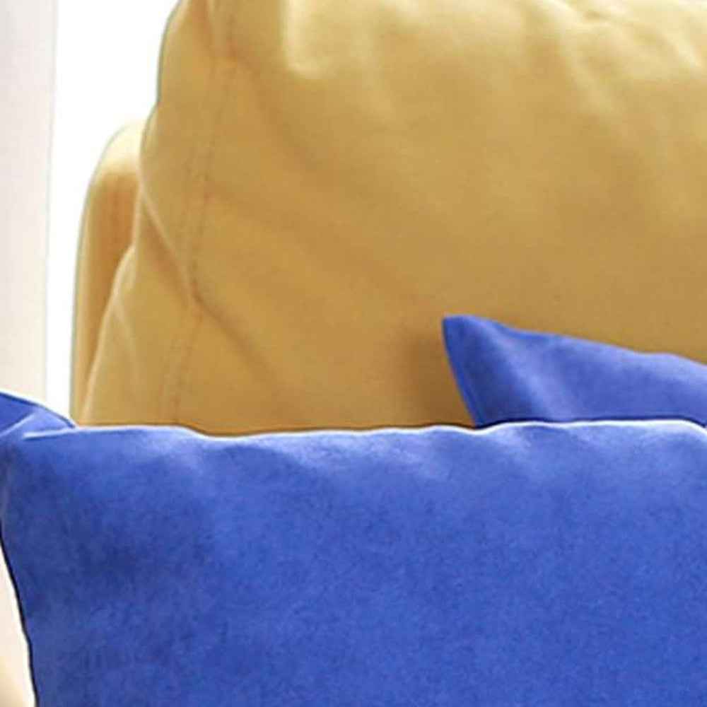 Set of 2 Cobalt Blue Modern Square Throw Pillows