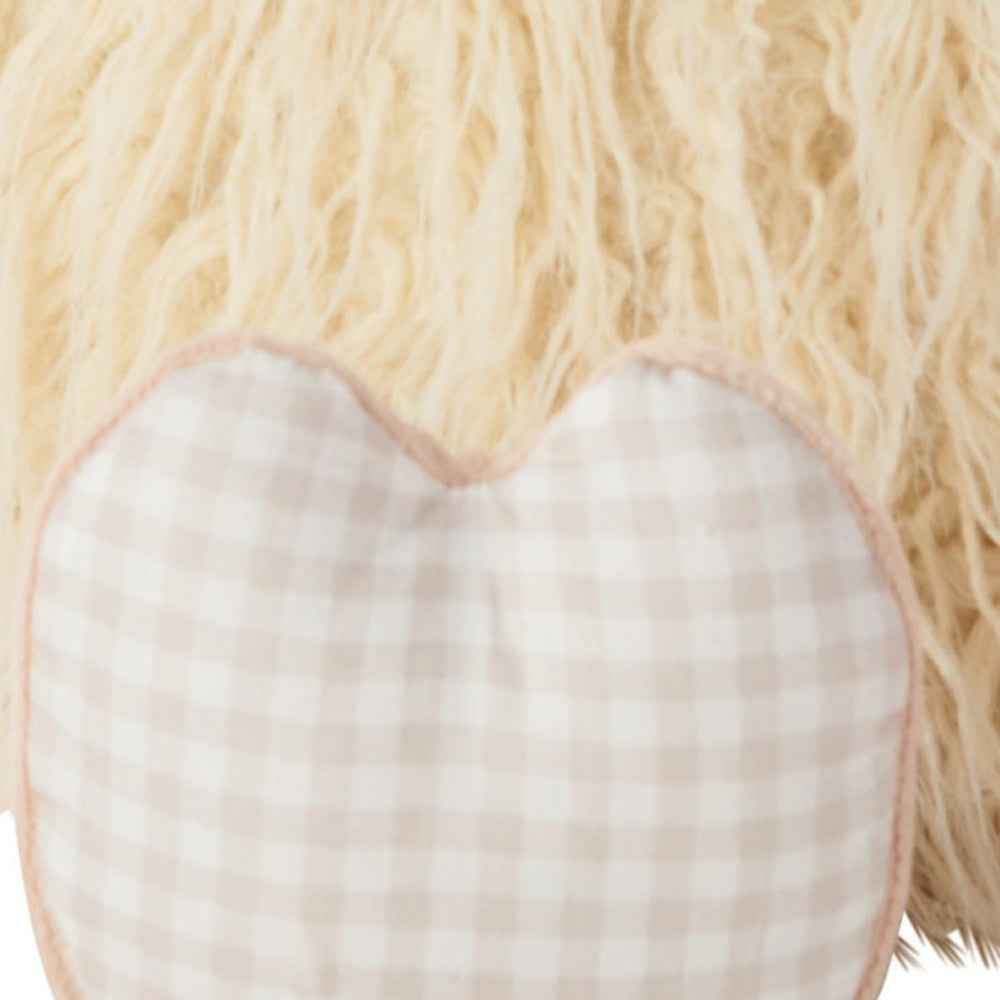 22" X 26" Ivory Novelty Handmade Polyester Throw Pillow