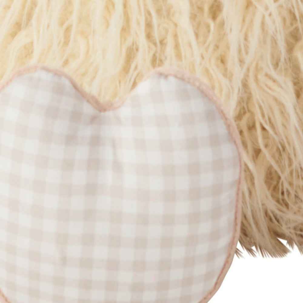 22" X 26" Ivory Novelty Handmade Polyester Throw Pillow