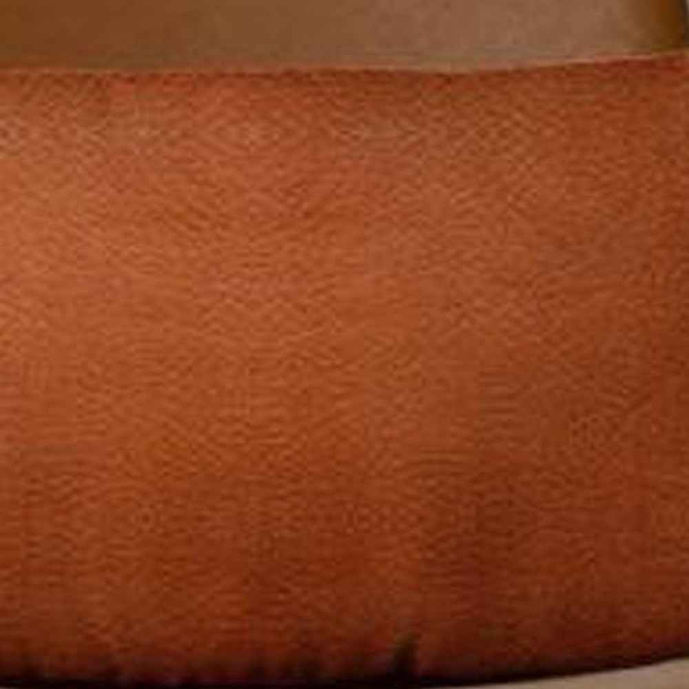 Solid Brown Faux Leather Lumbar Throw Pillow
