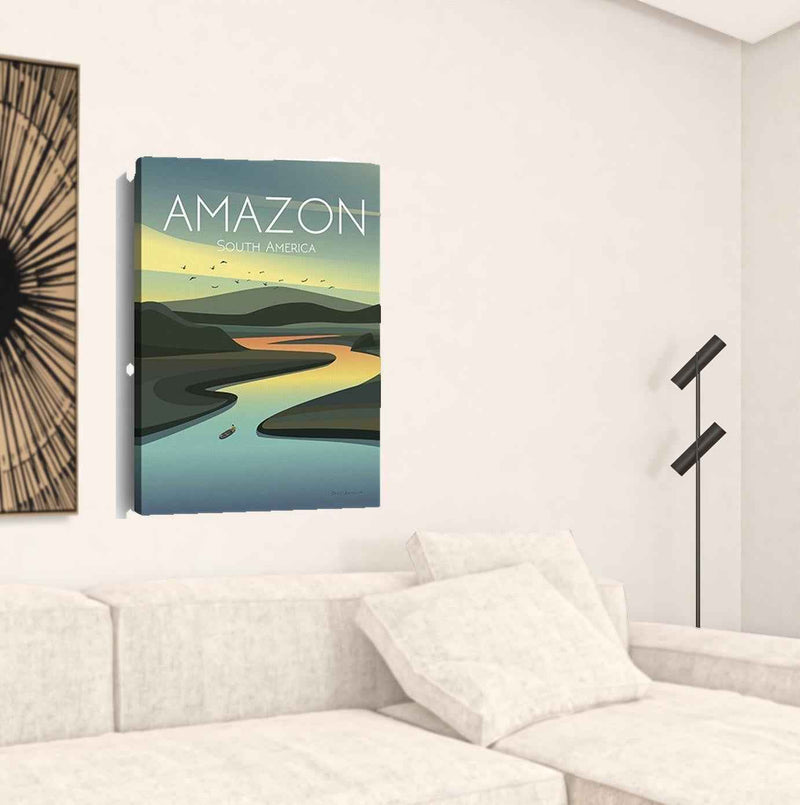 36" x 24" Vibrant South American Amazon Canvas Wall Art