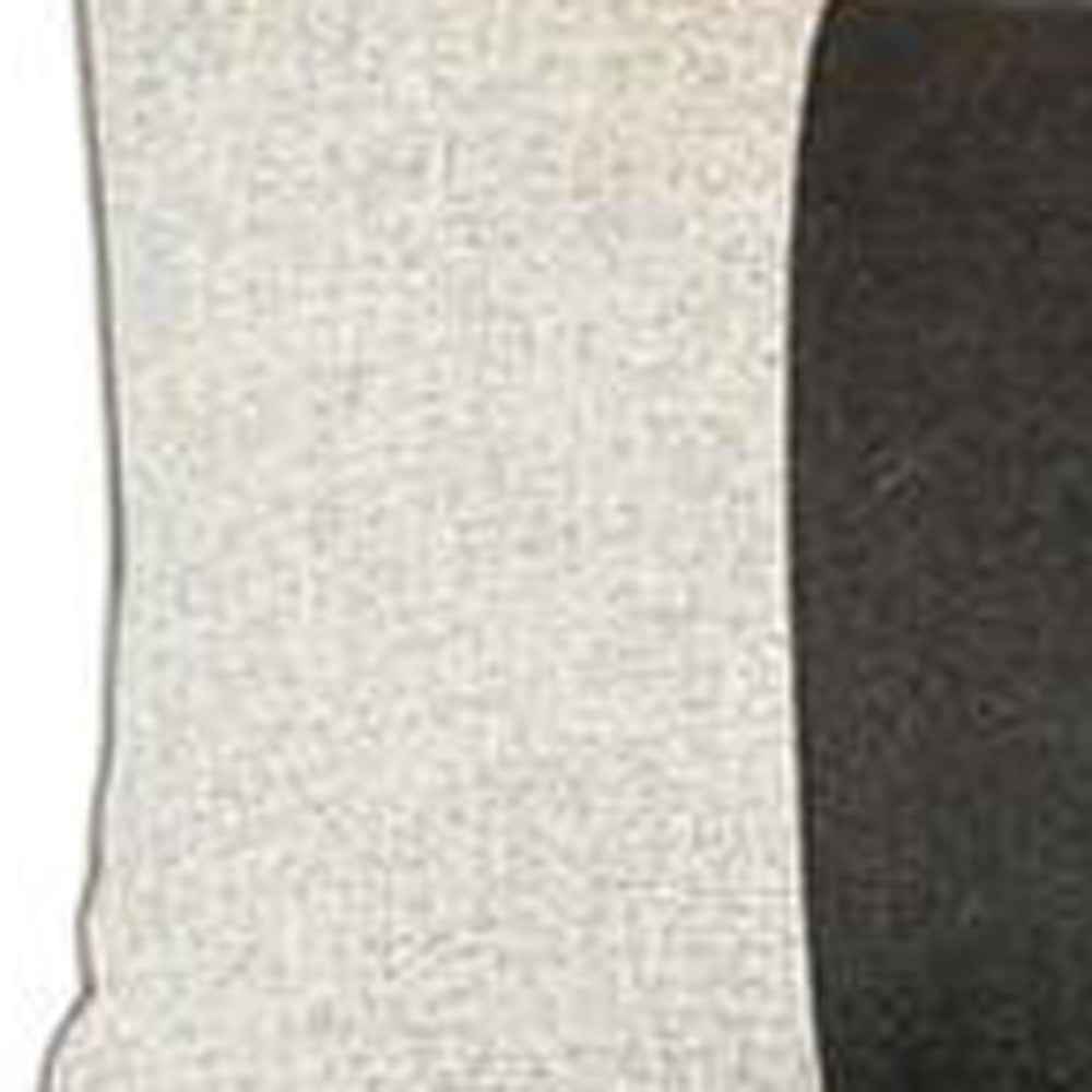 Gray and Black Midsection Lumbar Throw Pillow