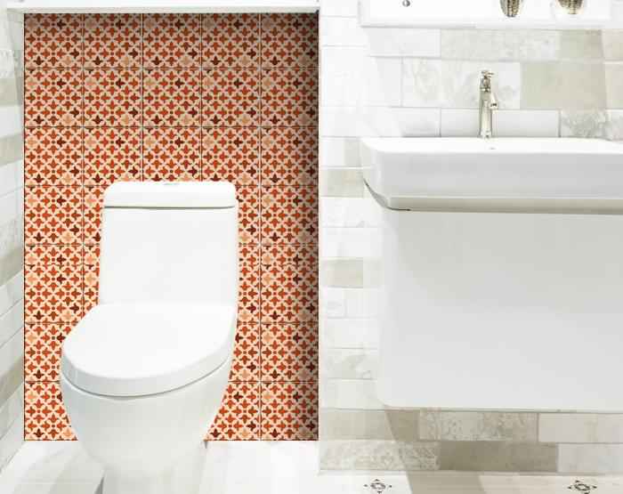 8" X 8" Terra Cotta Tango Peel and Stick Tiles