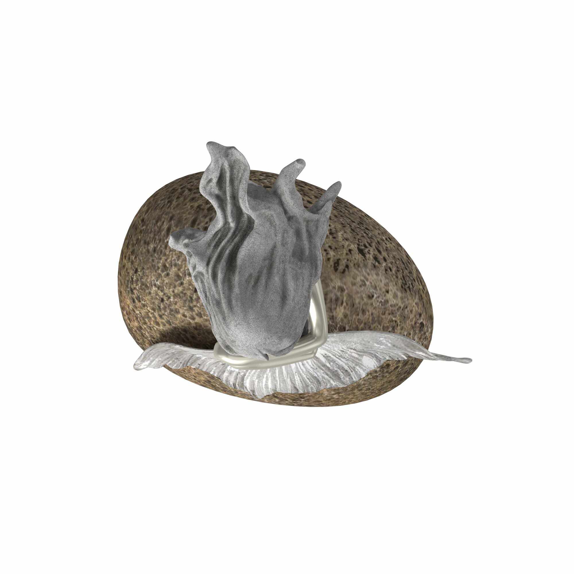10" Brown and Silver Contemplative Mermaid Resin Tabletop Sculpture - Home & Garden