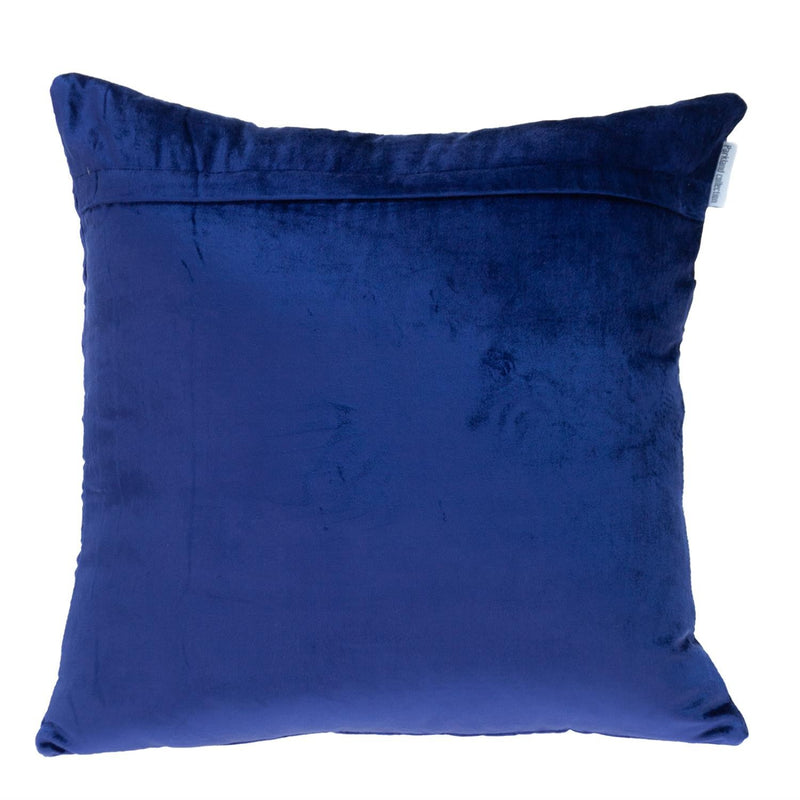 Blue Tufted Velvet Quilted Throw Pillow - Home Decor