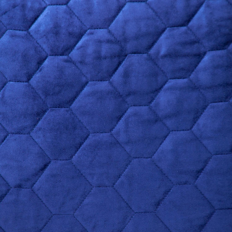 Blue Tufted Velvet Quilted Throw Pillow - Home Decor