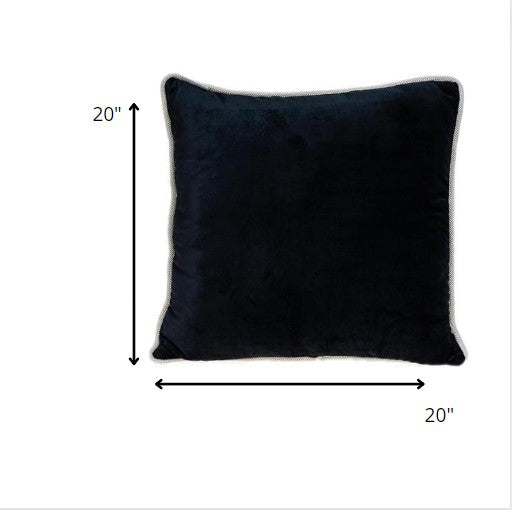 20" Black and White Throw Pillow - Home & Garden